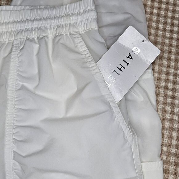 Athleta White Sheer Relaxed Fit Breathable Activewear Parachute Cargo Pants - Picture 6 of 16